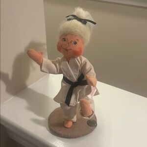 Annalee Cream and Black Karate Doll